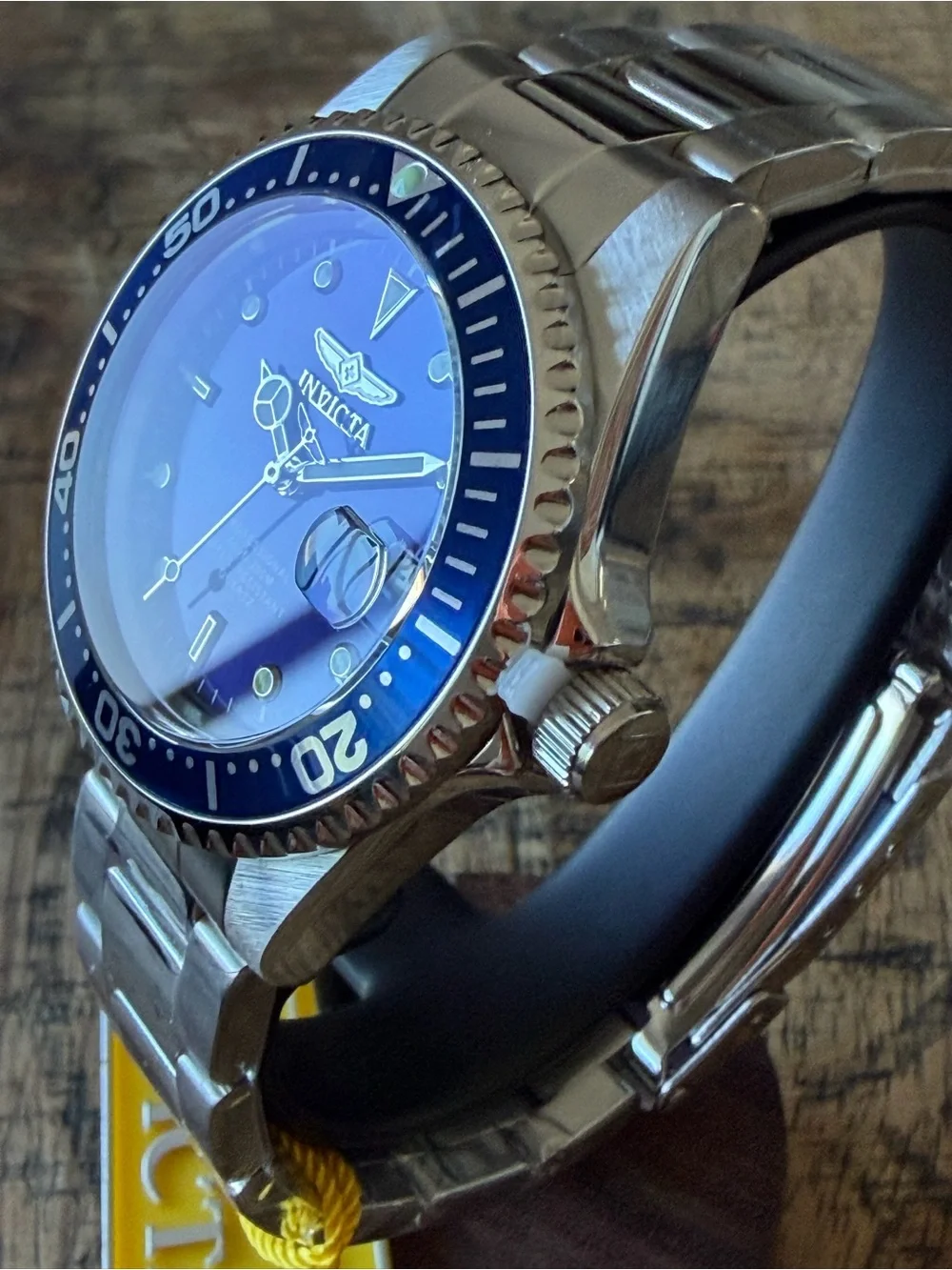 NEW Invicta Pro Diver Anchoris Blue Bezel Stainless Steel Watch 37.5mm - 200M WR